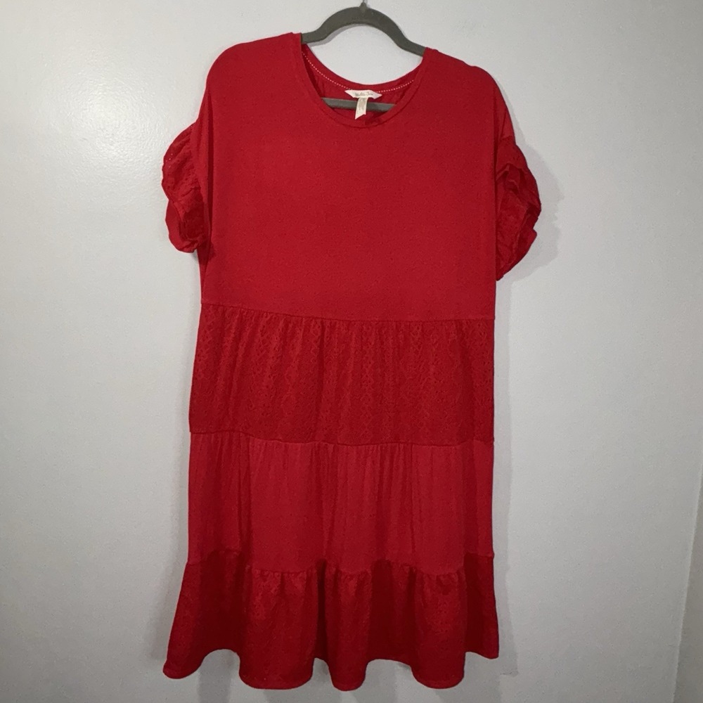 Matilda Jane Enchanted Garden Bellewood Red Dress Size Medium